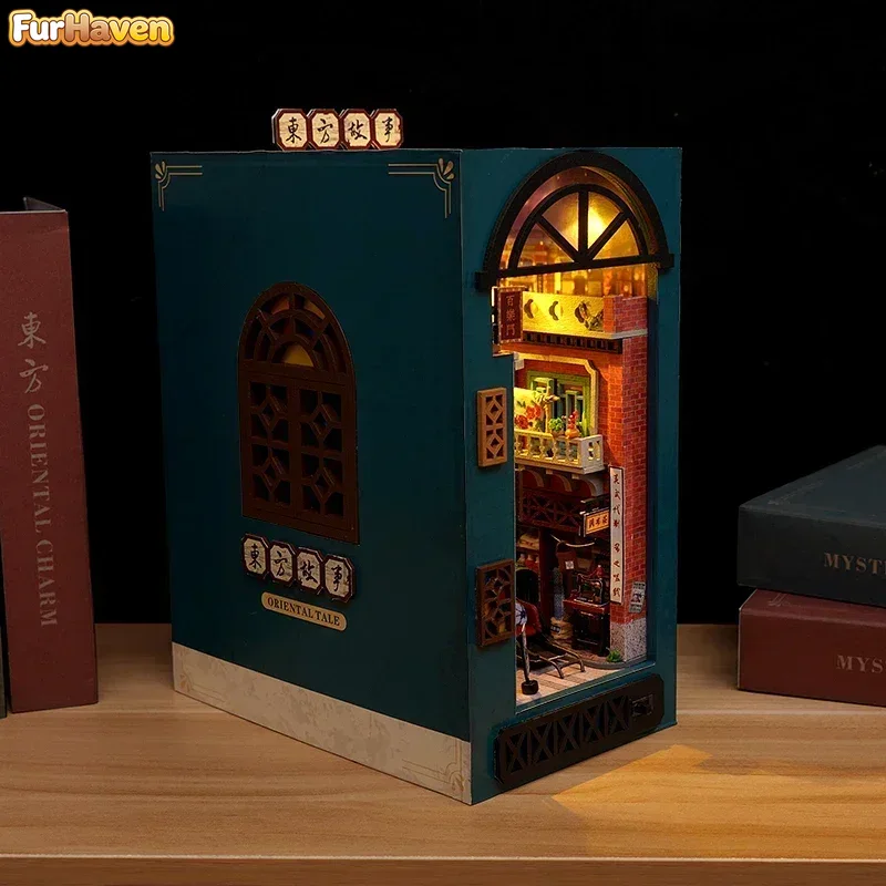 DIY Wooden Oriental Tales Chin - Diy Wooden Book Nook Kit Shelf Insert review and price