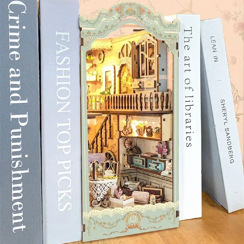 Fairy Tale Town Bookshelf Fore - Diy Wooden Book Nook Kit Shelf Insert review and price