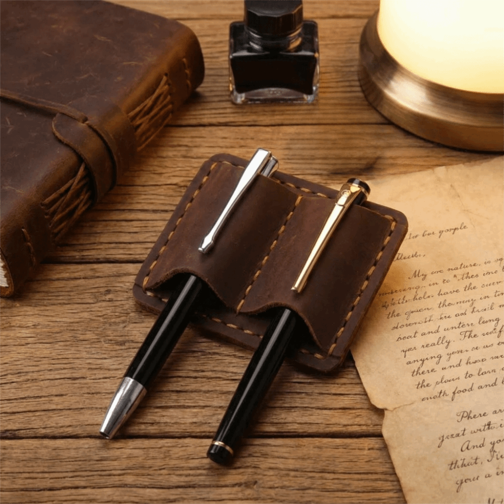 Double Vintage Leather Pen Loo - Vintage Leather Journal Notebook review and price