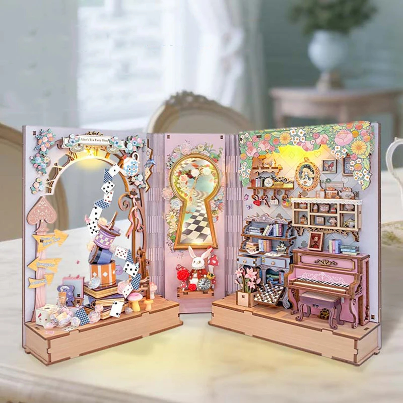 Miniature Model Kit DIY Wooden - Diy Wooden Book Nook Kit Shelf Insert review and price